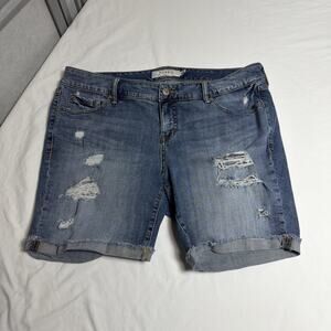 Women’s Torrid Denim Shorts - Size 16 Distressed Denim